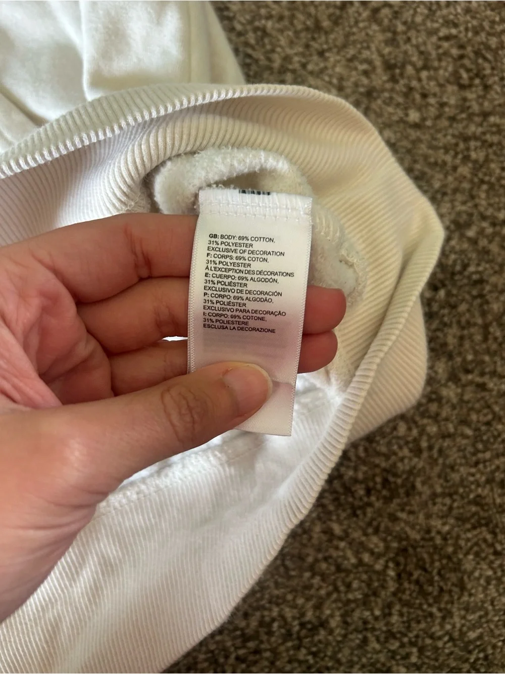 [The North Face] White Pullover Hoodie